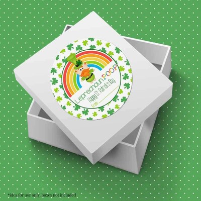 Leprechaun Poop St. Patrick's Day Party Favor Stickers - image2